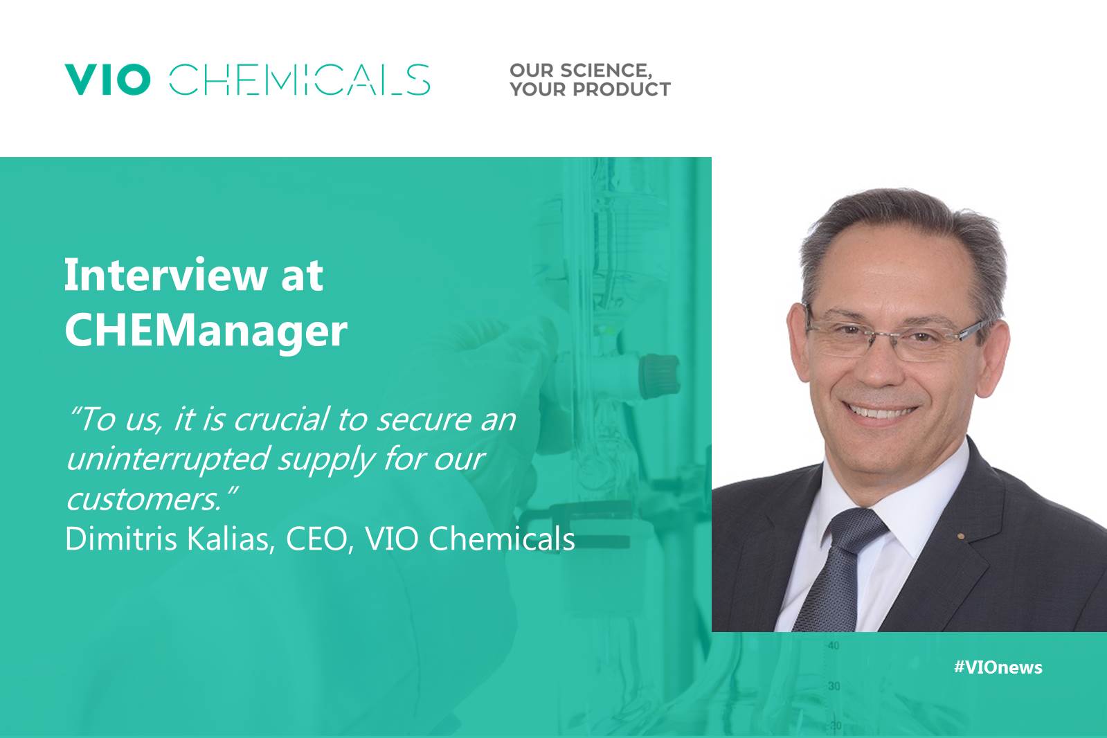 Dr. Kalias interview at CHEManager